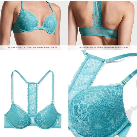 Victoria Secret Bra … Lace push up T back Bra Size 40 C - Picture 1 of 3